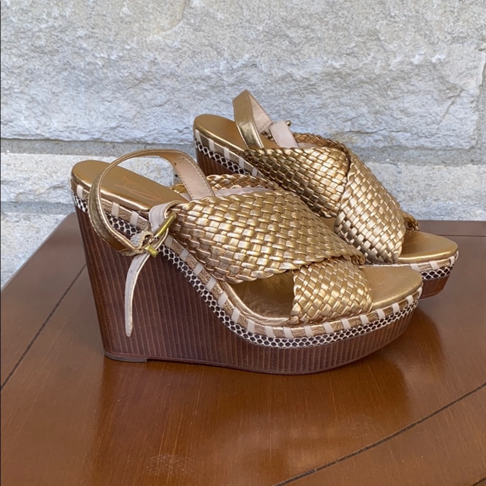Vince Camuto Signature Woven Wedge Sandals